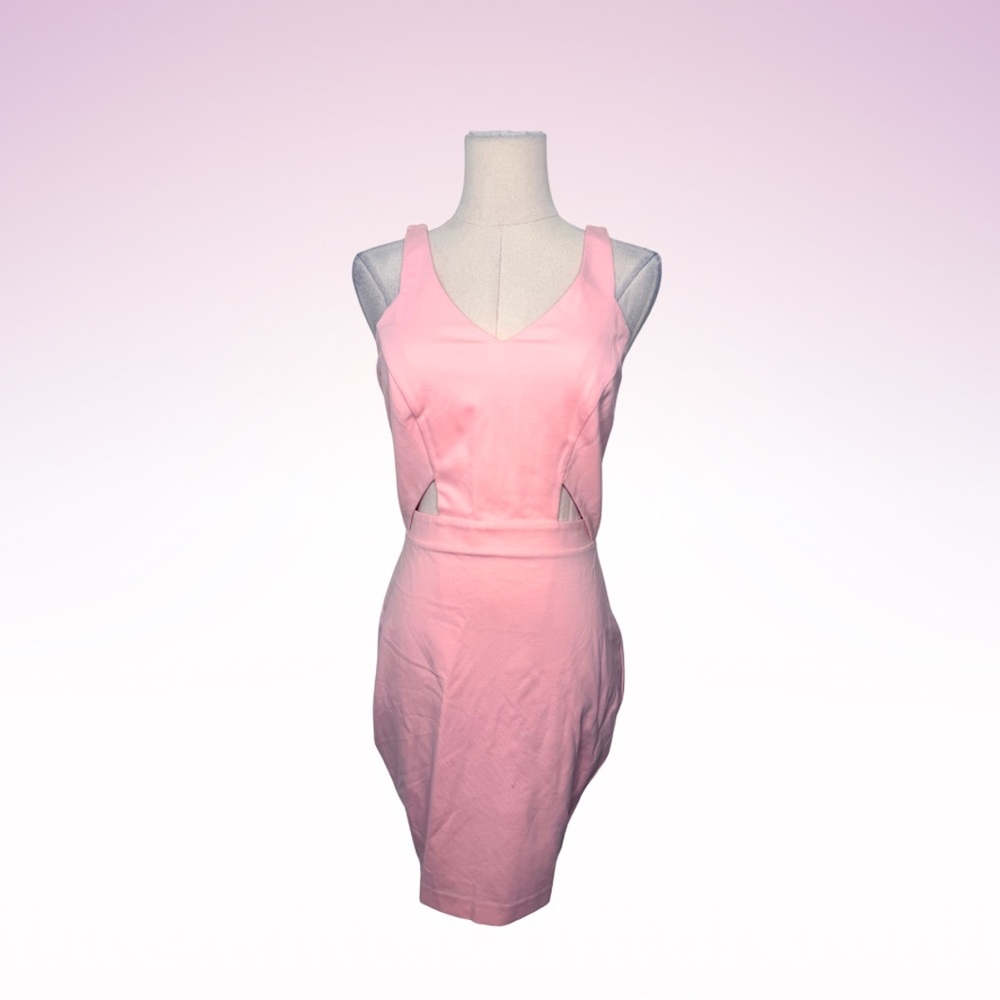 SIMONA MAGHEN Pink Bodycon Cut out Dress (Sz 6)